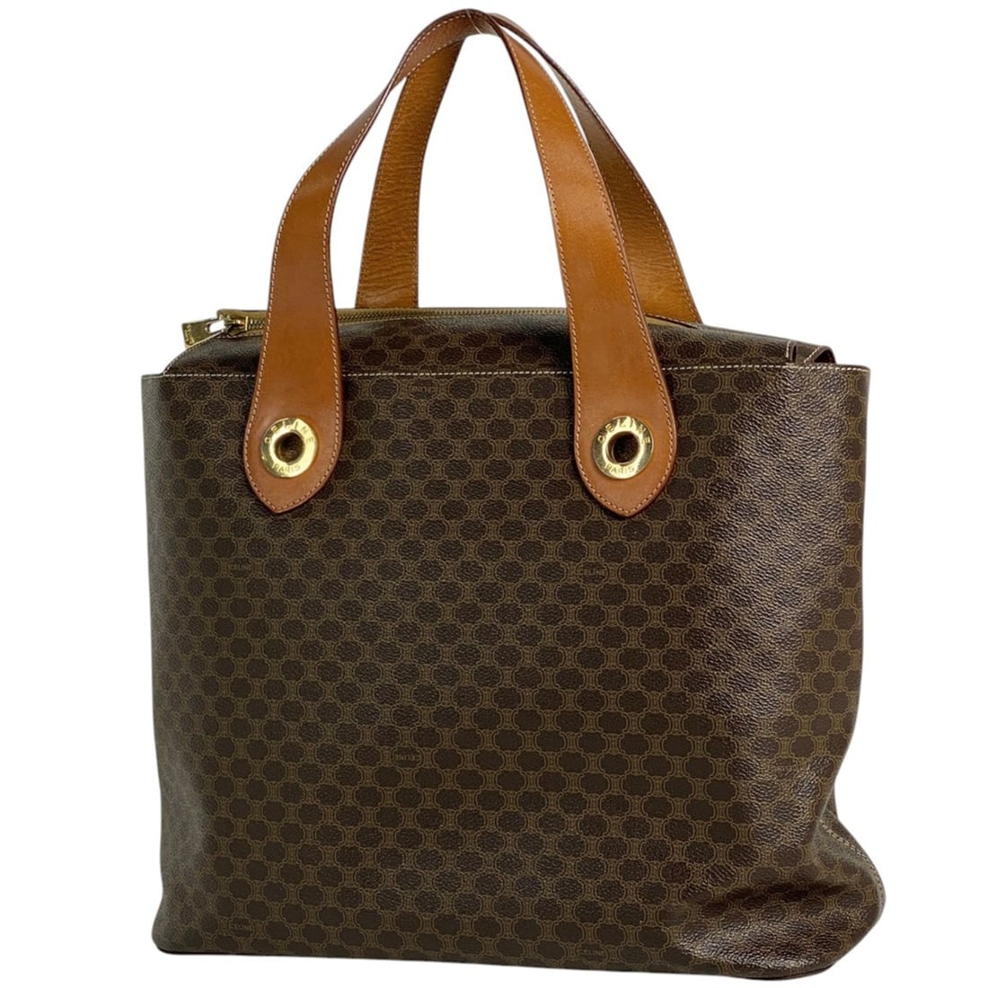 Celine Macadam Tote Bag, Coated Canvas, Brown, Women's (1 of 18)