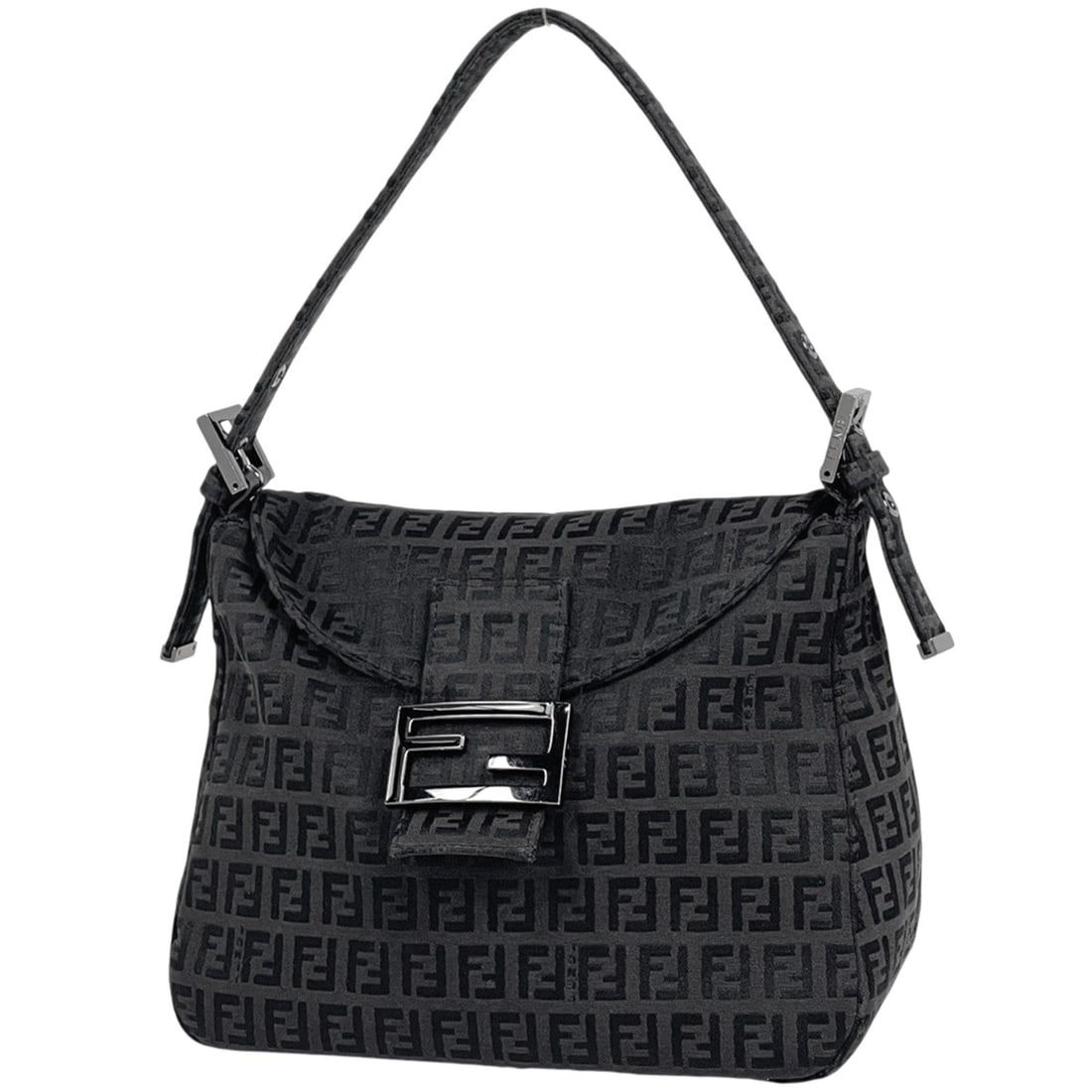 Fendi Zucchino Print Shoulder Bag, Handbag, One-Shoulder Canvas Black, Women's (1 of 15)