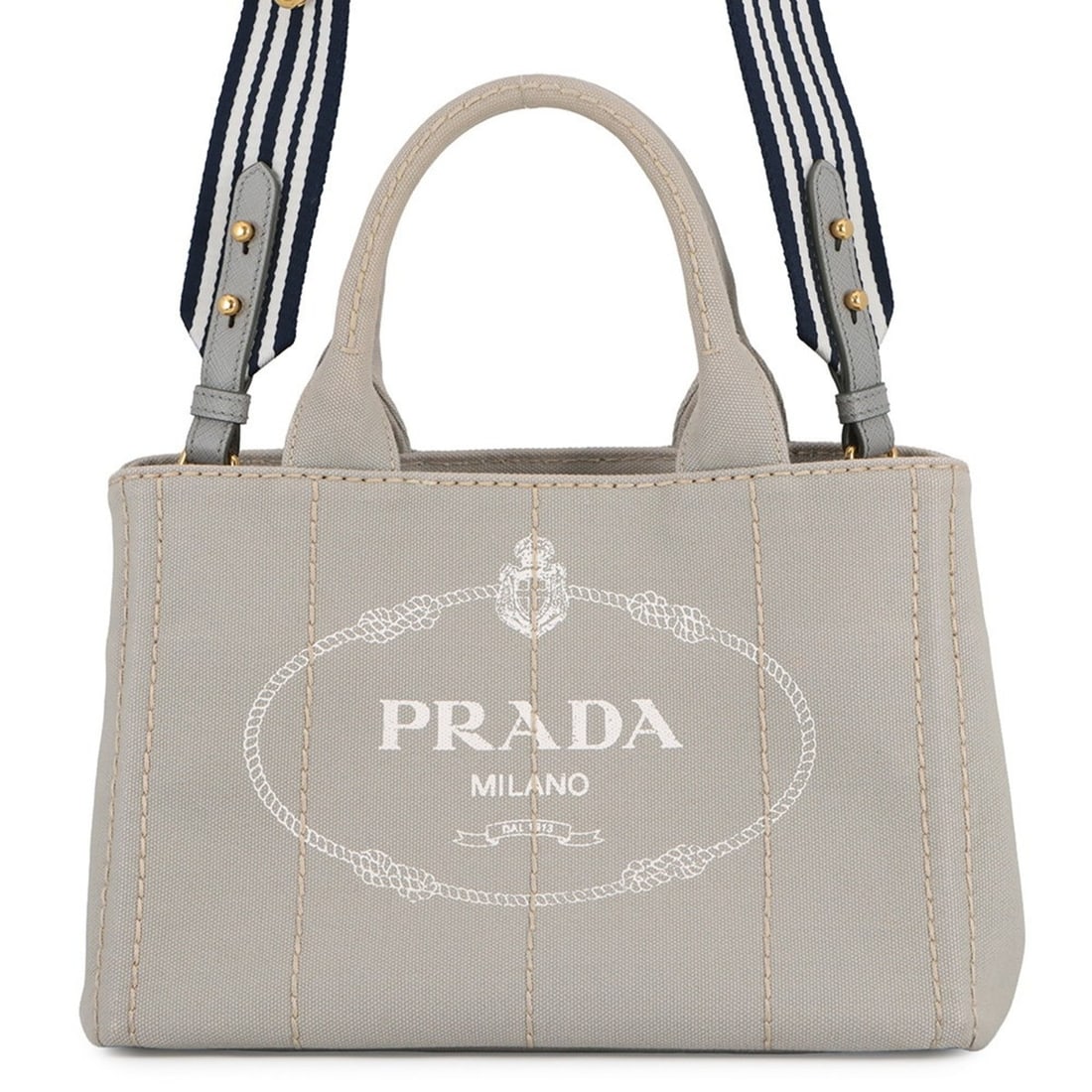 Prada Canapa Canvas Tote Bag 1BG439 PRADA 2-way (1 of 18)
