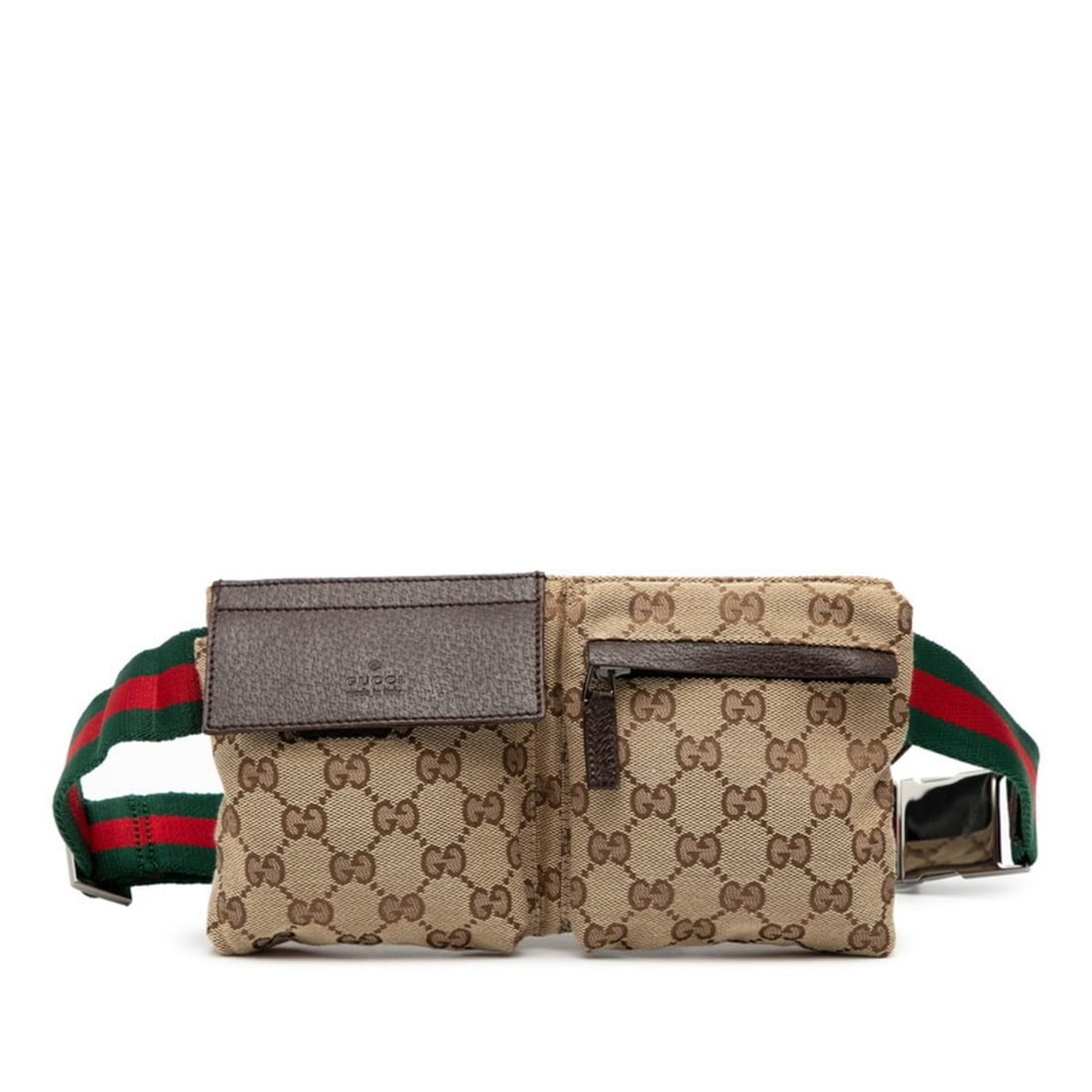 Gucci GG Canvas Sherry Line Body Bag/Waist Bag 162962 Beige/Brown Canvas/Leather Women's GUCCI (1 of 20)