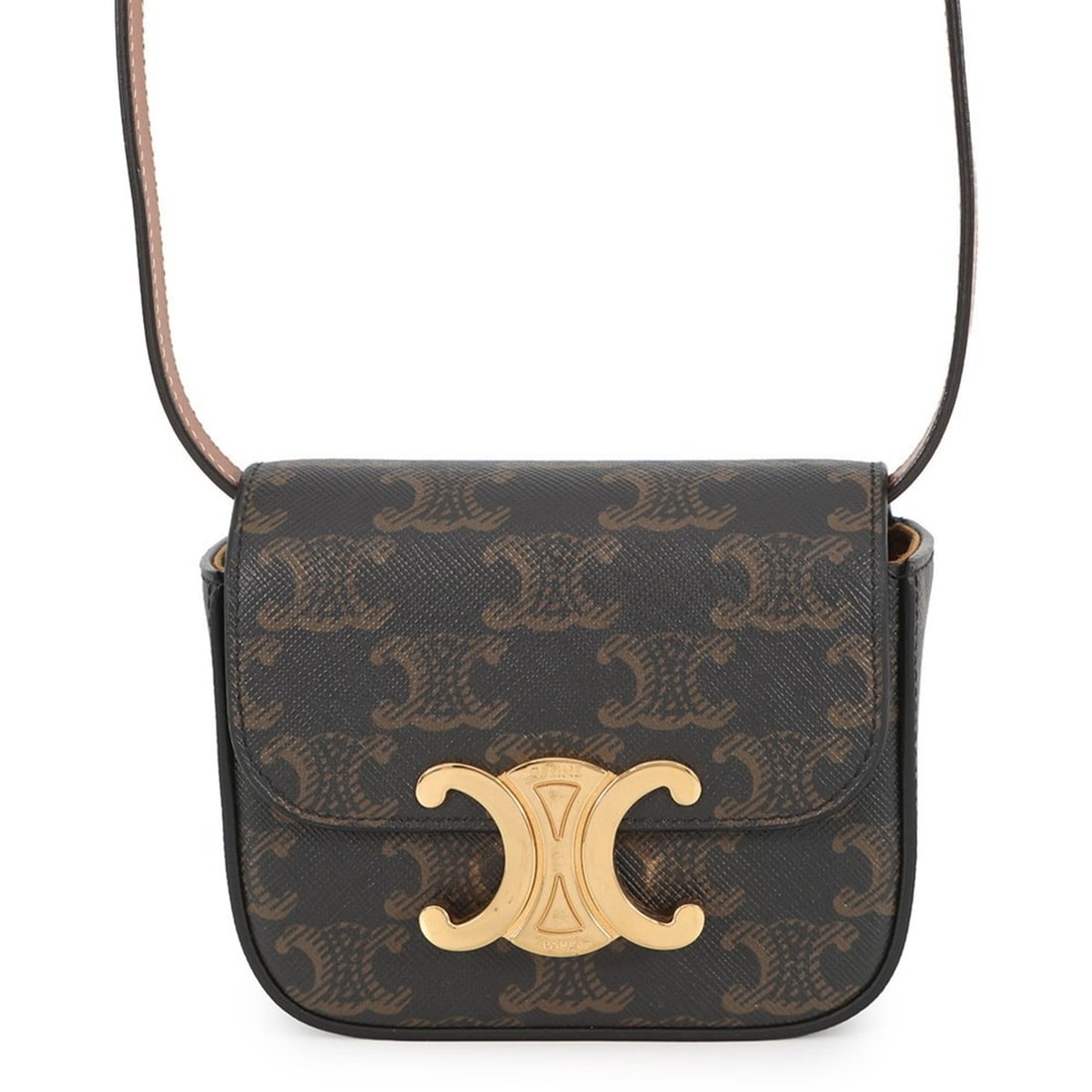 Celine Triomphe Mini Claude Shoulder Bag 10I512 CELINE (1 of 16)