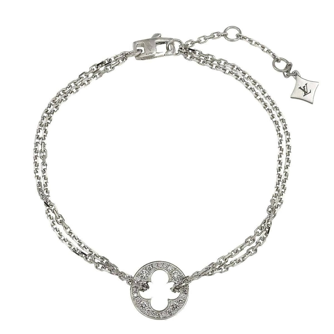 Louis Vuitton Empreinte Chain Diamond Bracelet, 16.5cm, 18K White Gold (750) (1 of 14)