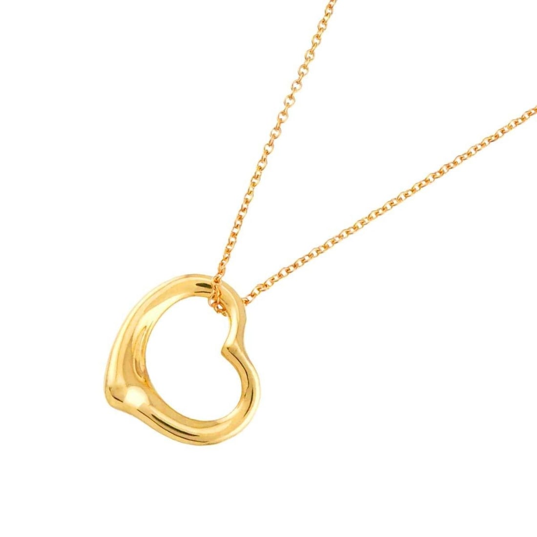 Tiffany & Co. Open Heart Necklace, 15.5mm Wide, 40cm, 18K Yellow Gold (750) (1 of 15)