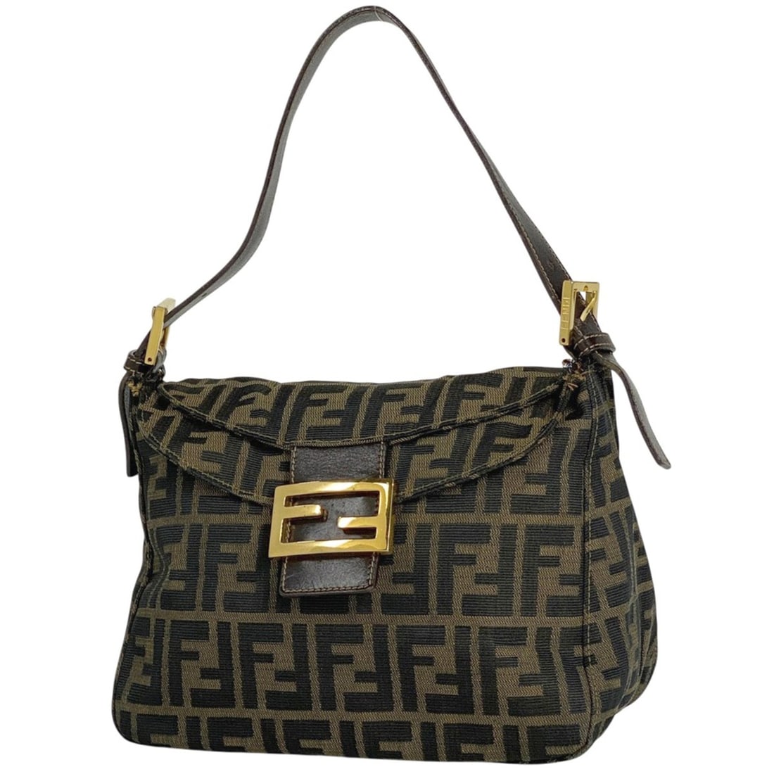 Fendi Zucca pattern shoulder bag, handbag, one-shoulder canvas, brown, for women: --- Catalog ---Category: SizeSize (HxWxD): 18cm x 23cm x 12.5cm / 7.08'' x 9.05'' x 4.92''Category: DesignType: Handbag, Shoulder bagColor: BrownGender: WomenMaterial: Canvas , Leather Category: Gener