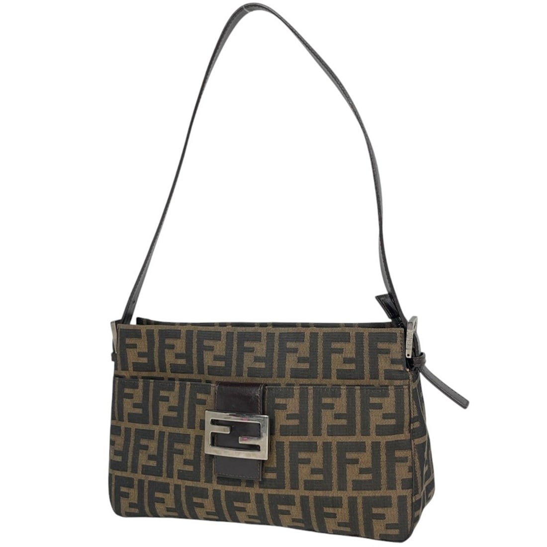 Fendi Zucca pattern shoulder bag, one-shoulder canvas brown, for women: --- Catalog ---Category: SizeSize (HxWxD): 17cm x 28cm x 8.5cm / 6.69'' x 11.02'' x 3.34''Category: DesignType: Shoulder bagColor: BrownGender: WomenMaterial: Canvas Category: GeneralBrand: Fendi--- I