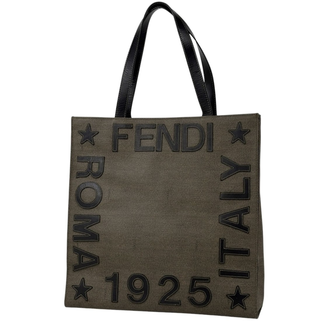 Fendi 1925 Logo Tote Bag/Shoulder Bag, Coated Canvas, Brown, 45426, Women's: --- Catalog ---Category: SizeSize (HxWxD): 33.5cm x 33.5cm x 11cm / 13.18'' x 13.18'' x 4.33''Category: DesignType: Shoulder bag, Tote bagColor: BrownGender: WomenMaterial: Coated canvas Category: Gen