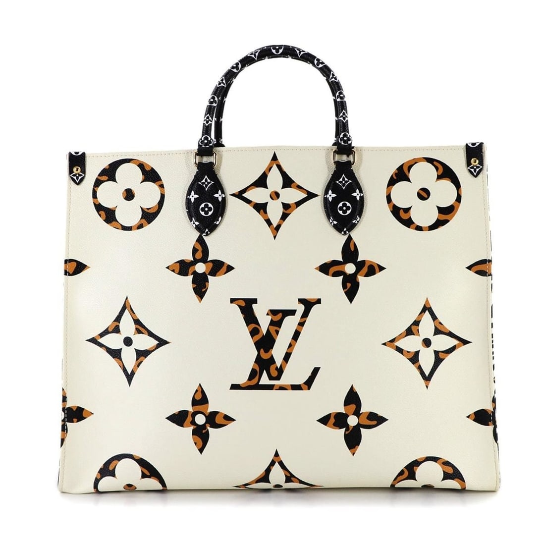 Louis Vuitton Monogram Jungle On the Go GM 2-way Tote Shoulder Bag in Ivory M44675 (1 of 14)