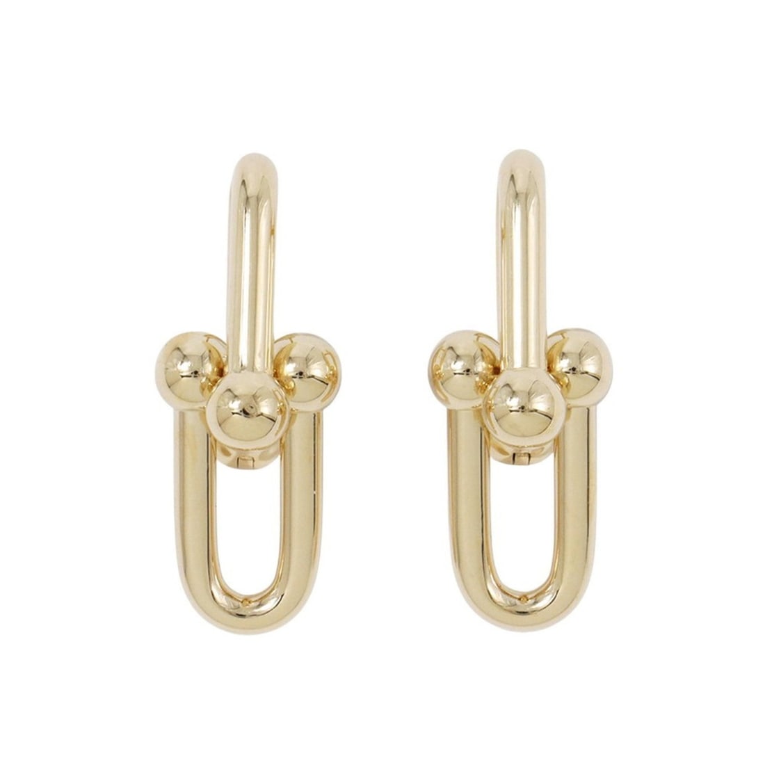 Tiffany & Co. earrings with large links in 18K yellow gold, 68533643. (1 of 15)