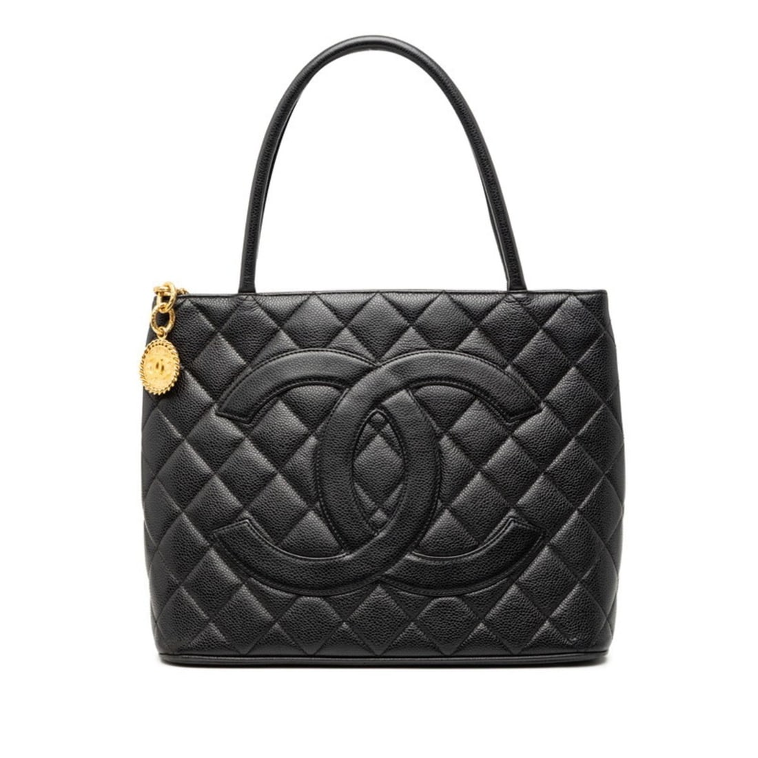 CHANEL Coco Mark Matelasse Reissue Tote Bag in Black Caviar Skin for Women (1 of 11)