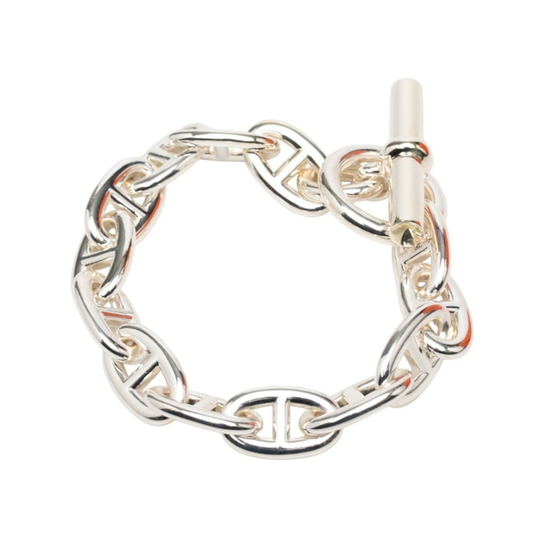 Hermes Hermès Chaine d'Ancre TGM 13-link chain bracelet/bangle in SV925 silver for men.: --- Catalog ---Category: SizeLength: 20cm / 7.87''Category: DesignType: Charm braceletGender: MenMaterial: Silver 925Category: GeneralBrand: HermesCountry of Origin: France--- Item List ---Section: Co