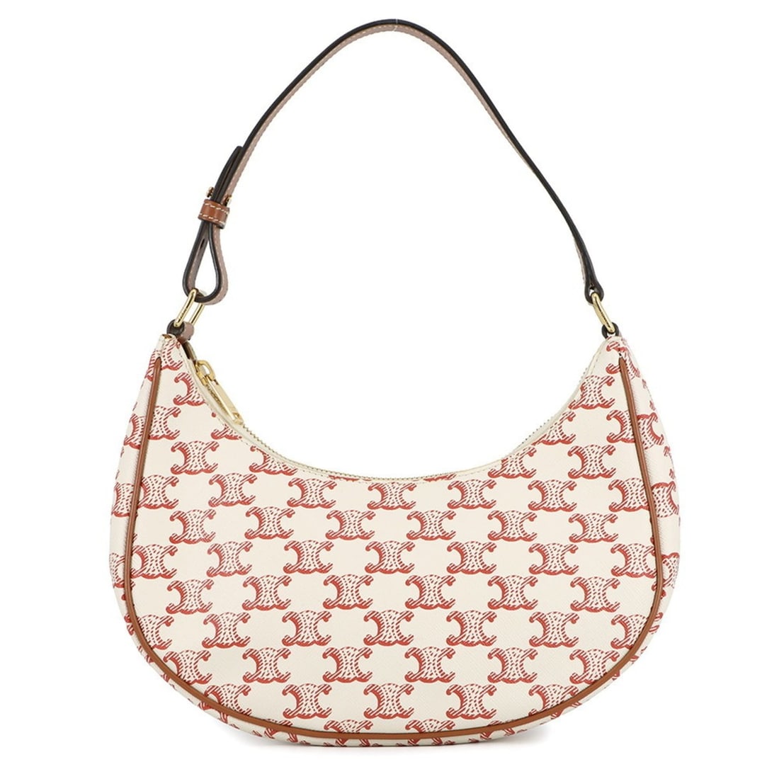 Celine Triomphe Ava PVC Leather Handbag 193952 CELINE: --- Catalog ---Category: SizeWeight: 270g / 9.52oz.Size (HxWxD): 13cm x 24.5cm x 6.5cm / 5.11'' x 9.64'' x 2.55''Category: DesignType: HandbagColor: Ivory, Red colorGender: WomenMaterial: PVC , Leathe