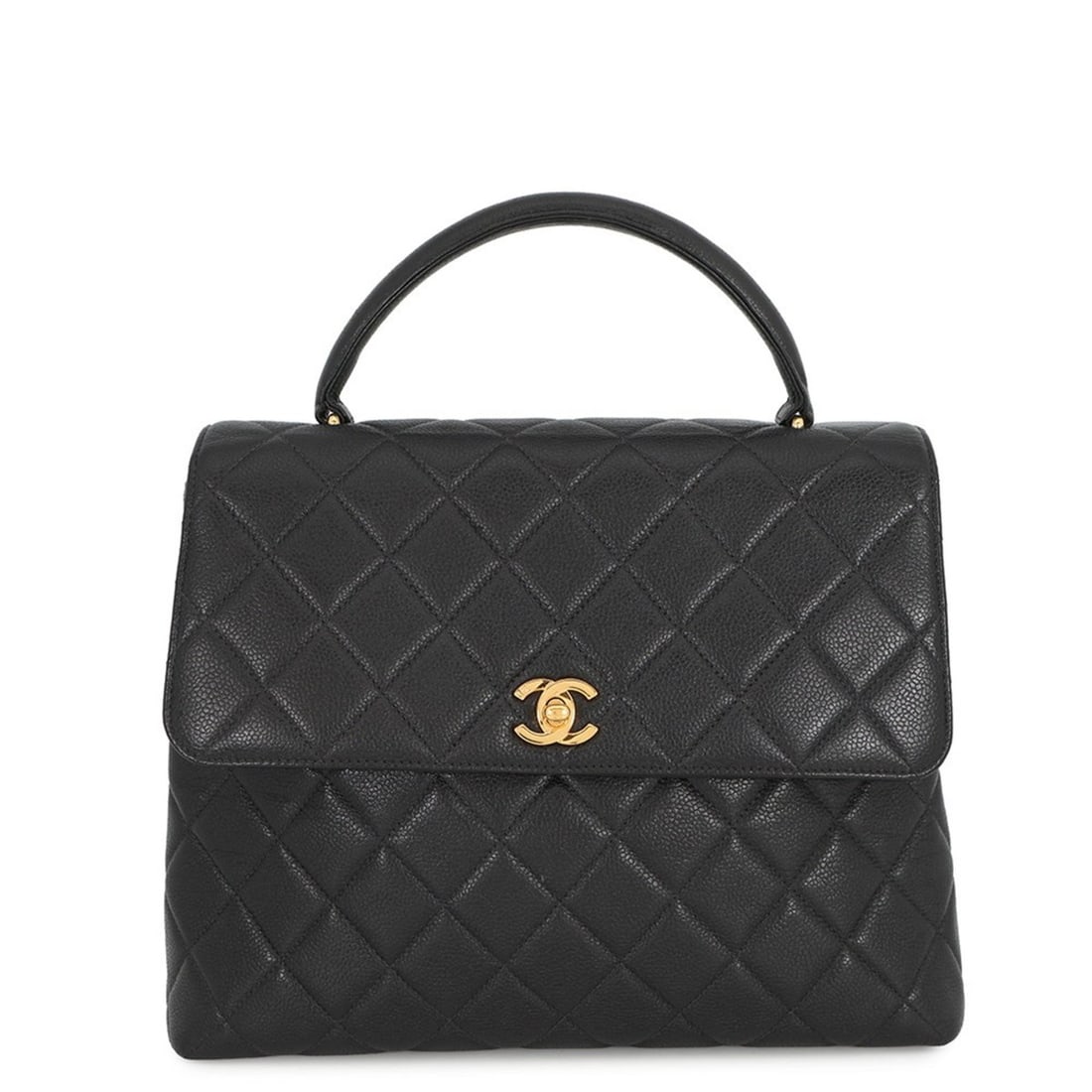 CHANEL Matelasse Coco Mark Caviar Leather Handbag A12397 Bag Black: --- Catalog ---Category: SizeWeight: 640g / 1.41lb.Size (HxWxD): 26cm x 30cm x 10.5cm / 10.23'' x 11.81'' x 4.13''Category: DesignType: HandbagColor: BlackGender: WomenClosure: FlapMaterial: Grained C