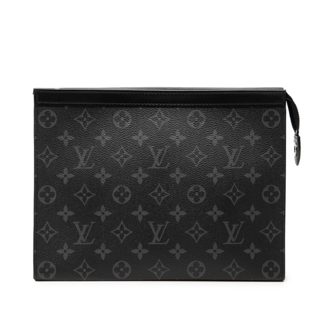 Louis Vuitton Monogram Eclipse Pochette Voyage MM Second Bag/Clutch Bag M61692 Black Leather Men's (1 of 17)