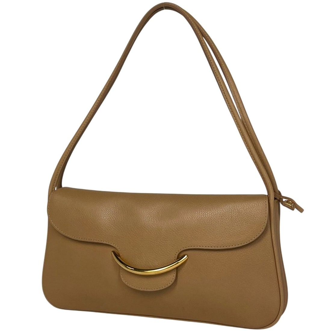 DELVAUX logo shoulder bag, one-shoulder handbag, brown leather bag for women (1 of 12)