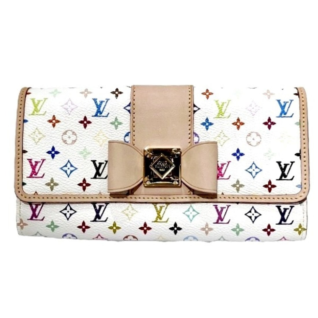 Louis Vuitton Monogram Multicolore Portefeuille Salaneu Bron x Riche M60277 Long Wallet for Women (1 of 10)