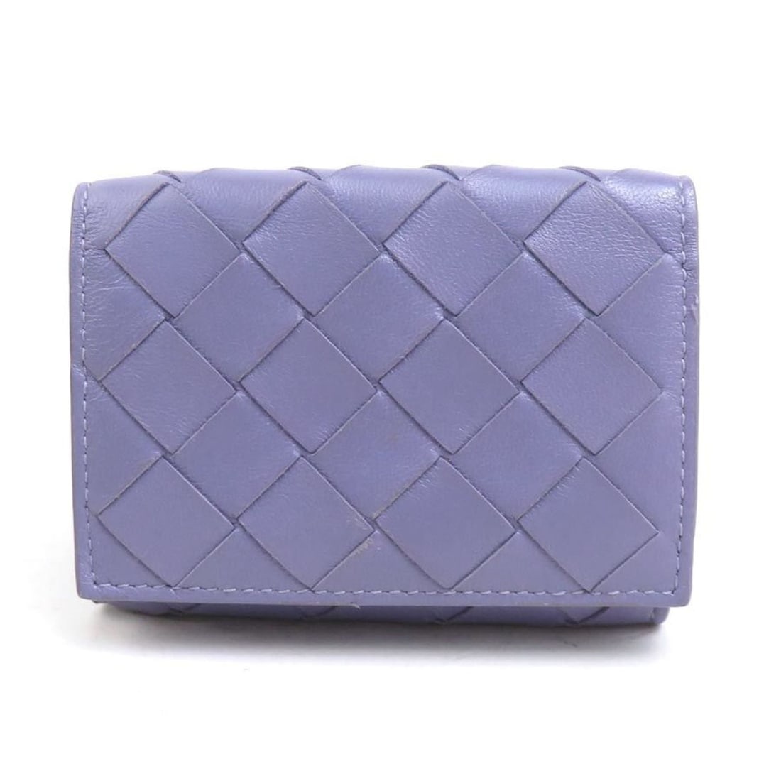 Bottega Veneta Tri-fold Wallet in Intrecciato Leather, Purple, Unisex, r10977g (1 of 12)