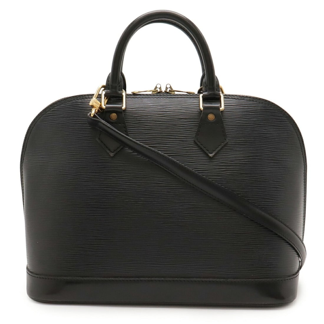 LOUIS VUITTON Epi Alma PM Handbag/Shoulder Bag in Leather, Noir and Black, M40302 (1 of 14)