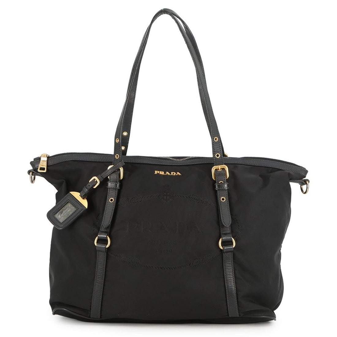 Prada BR4255 nylon tote bag, black, 2-way (1 of 19)