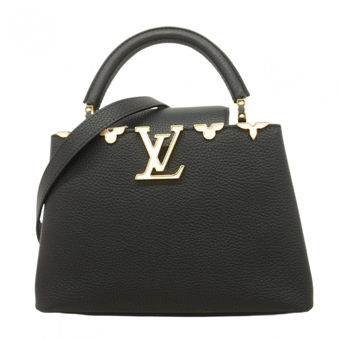 Louis Vuitton Taurillon Capucines BB Handbag M25404 Noir 2-Way Bag for Women P2187136 (1 of 15)