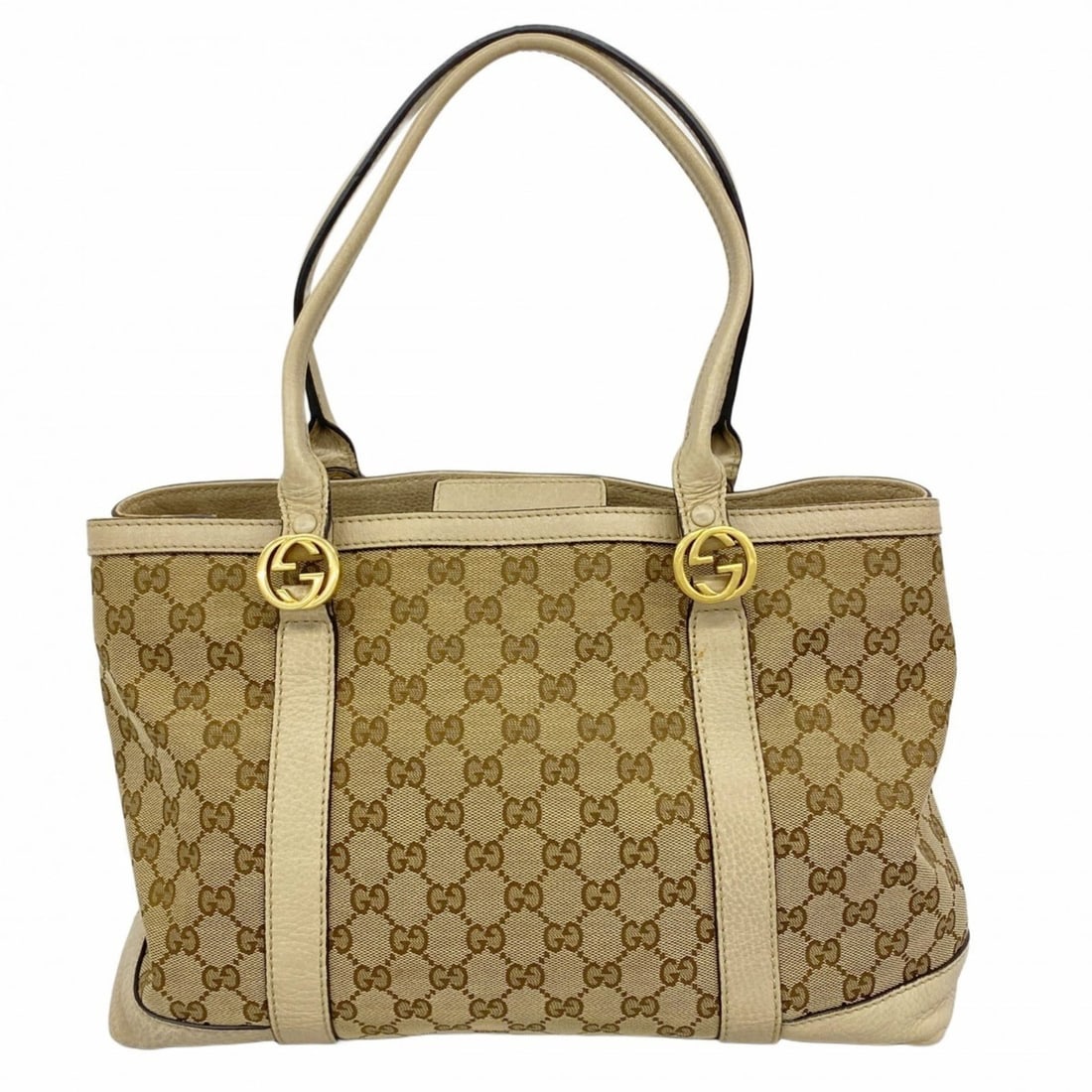 Gucci Tote Bag GG Canvas 353122 Beige Women's (1 of 17)