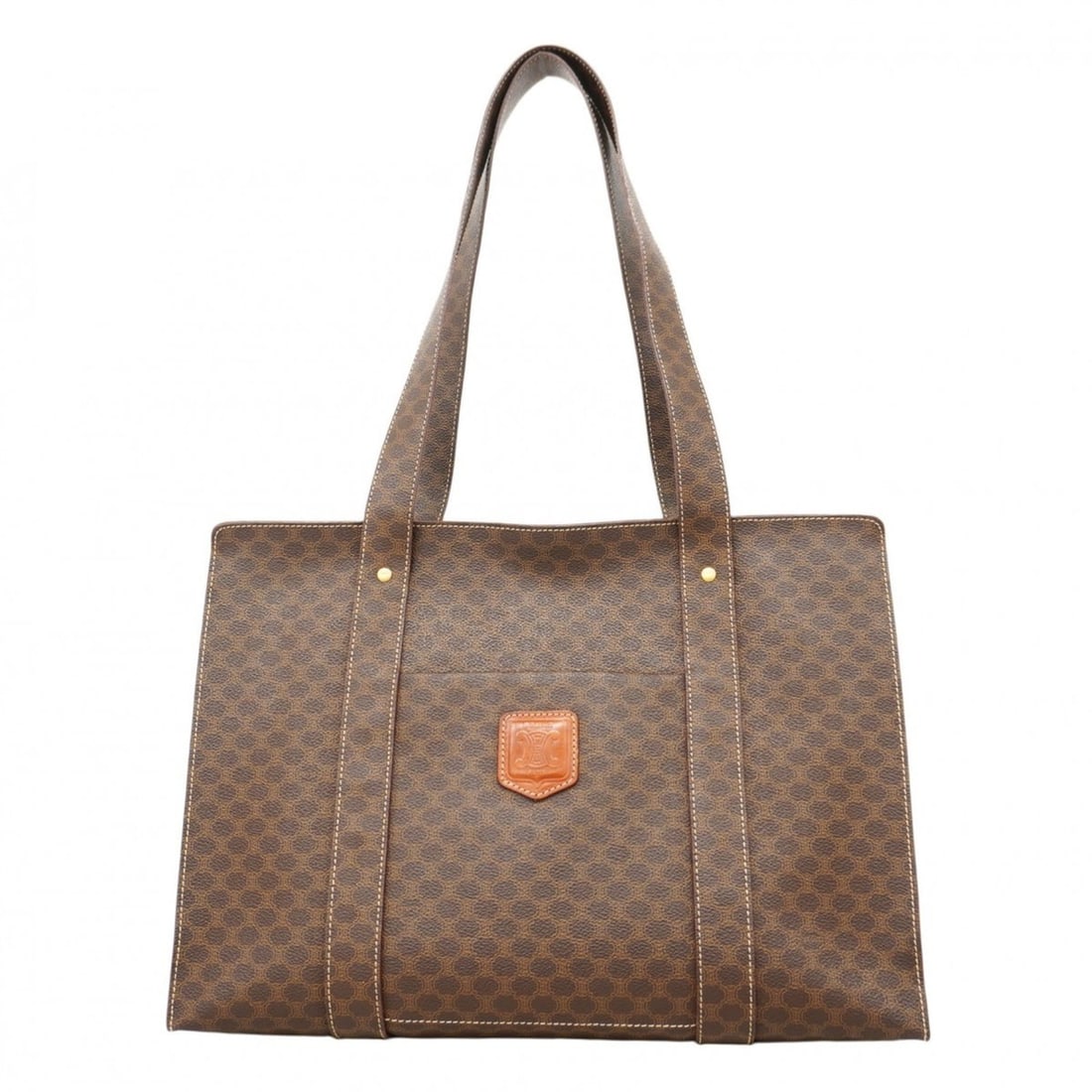 Celine tote bag, Macadam, brown, for women: --- Catalog ---Category: SizeSize (HxWxD): 28cm x 40.5cm x 13cm / 11.02'' x 15.94'' x 5.11''Category: DesignType: Tote bagColor: BrownGender: WomenMaterial: PVC Hardware Color: GoldCategory: GeneralBr