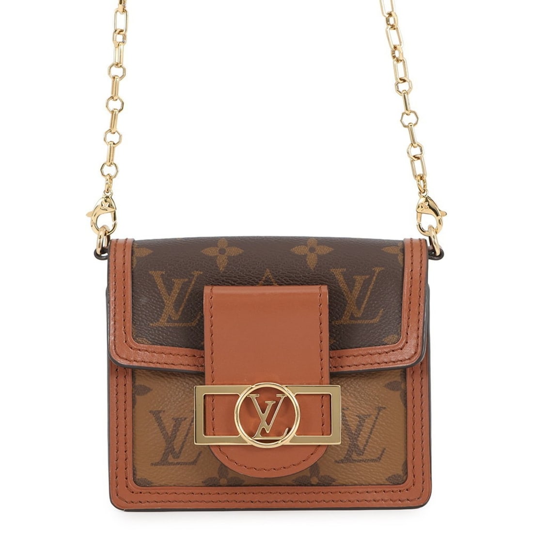 Louis Vuitton Monogram Reverse Pico Dauphine Shoulder Bag M82749, 3-way Handbag, Black (1 of 17)