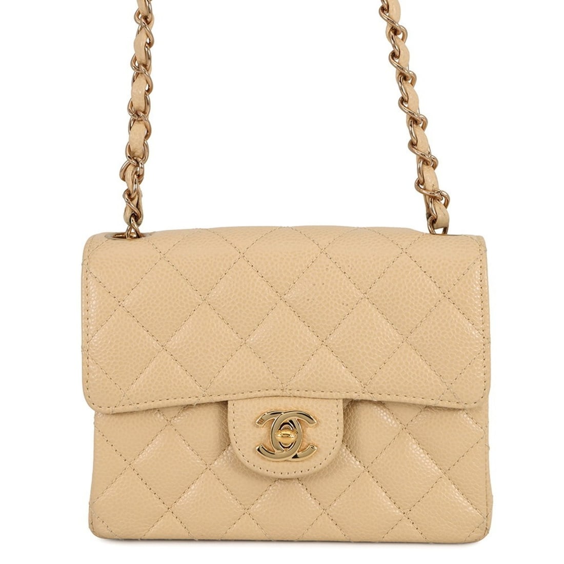 Chanel Chain Shoulder Bag Mini Matelasse Coco Mark Caviar Skin A35200 CHANEL Black (1 of 14)