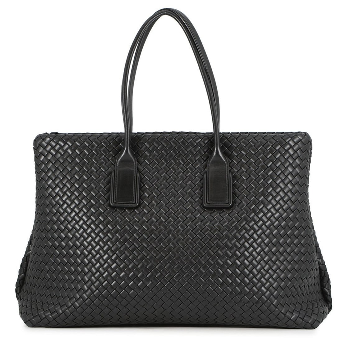 Bottega Veneta Intrecciato Snap Leather Tote Bag, Black (1 of 16)