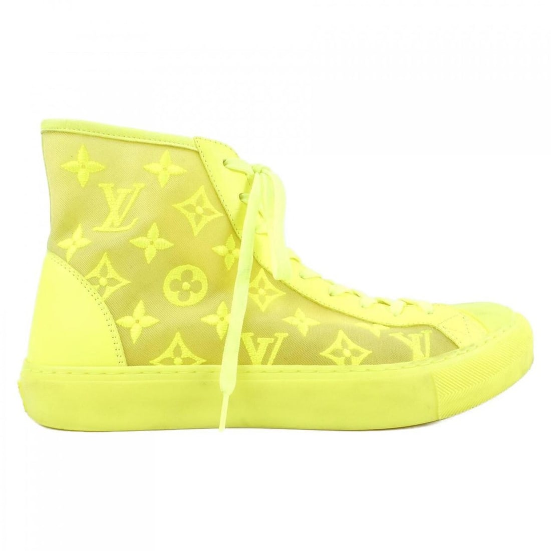 Louis Vuitton sneakers: --- Catalog ---Category: DesignType: SneakersColor: YellowGender: MenCategory: GeneralBrand: Louis Vuitton--- Item List ---Section: ConditionRanking: Rank B Used - Traces of usage, damages / dirt can