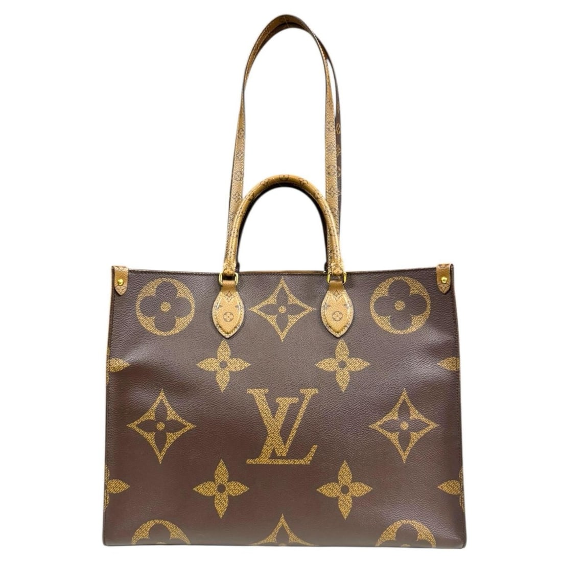 Pre-owned Louis Vuitton On the Go GM Monogram Giant Shoulder Bag, M45320, in Brown Canvas, Women's. (1 of 13)