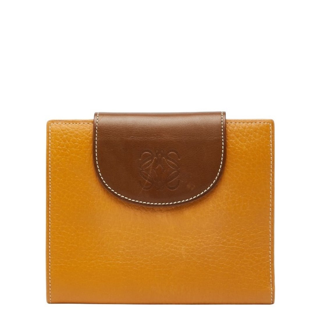 LOEWE Anagram Bifold Wallet Brown Leather Women's (1 of 13)