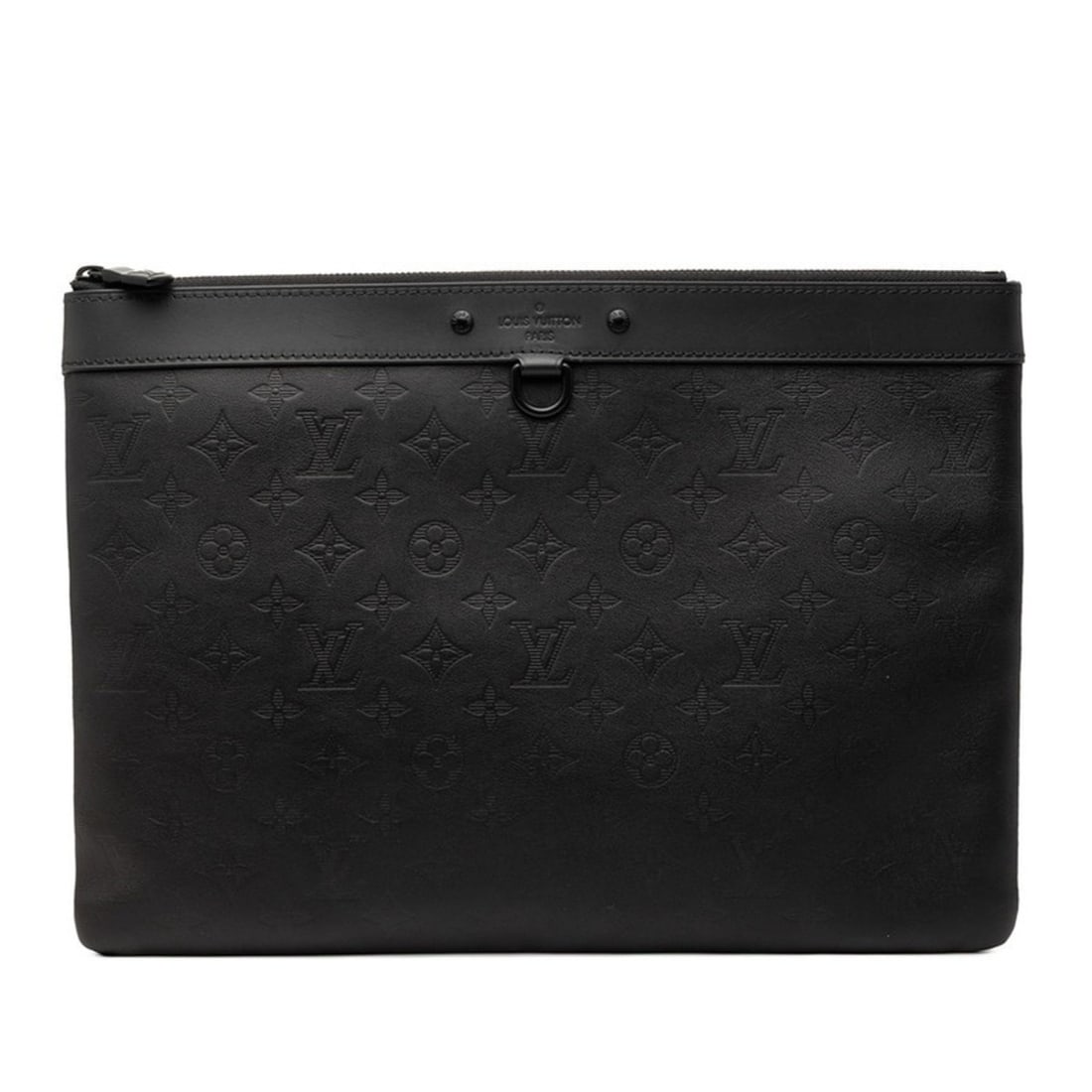 Louis Vuitton Monogram Shadow Pochette Discovery Second Bag/Clutch Bag M62903 Black Noir Leather (1 of 20)