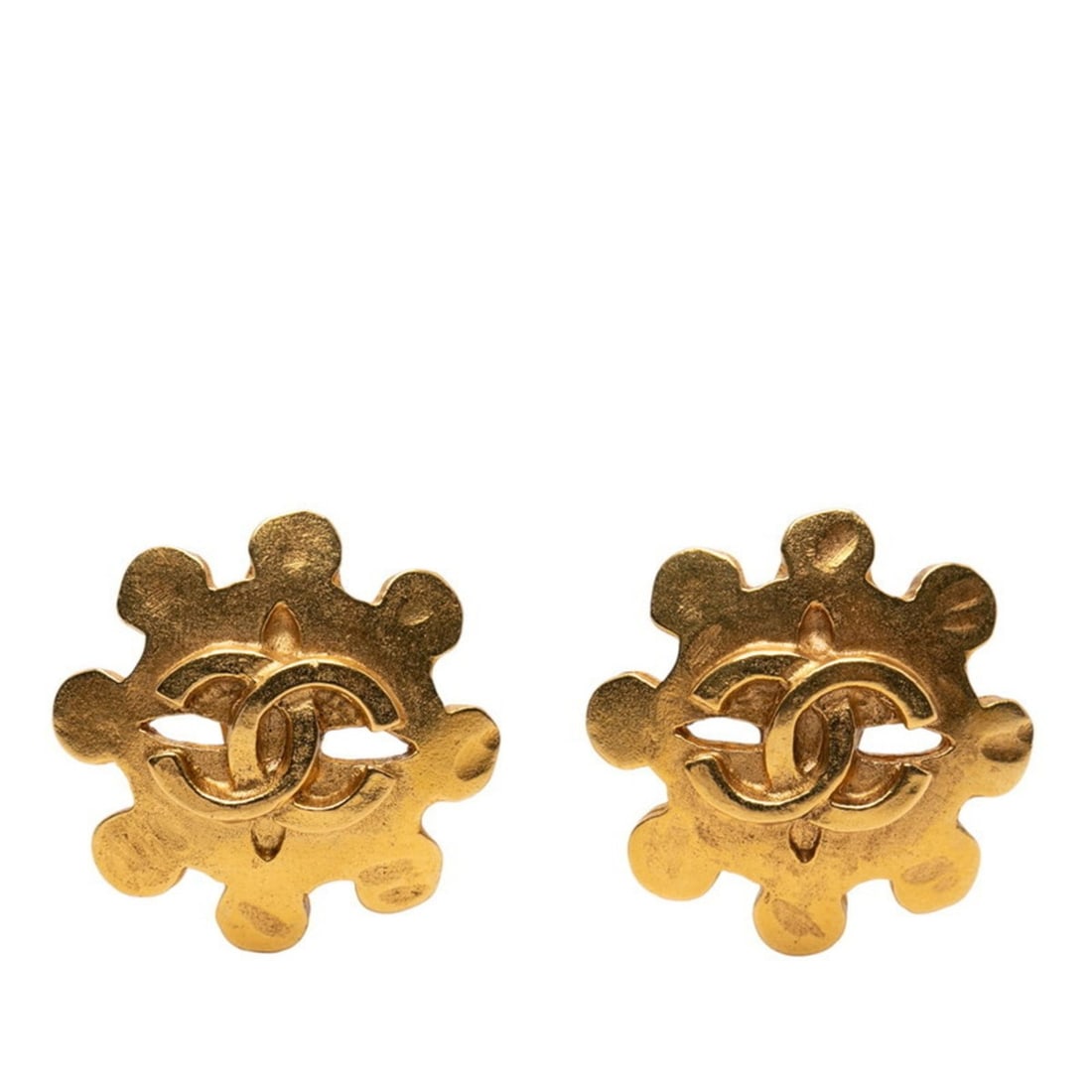 CHANEL Coco Mark Vintage Earrings, Gold Plated, Women's: --- Catalog ---Category: SizeSize (HxWxD): 25.00mm x 25.00mm / 0.98'' x 0.98''Category: DesignType: Clip earringsColor: GoldGender: WomenCategory: GeneralBrand: Chanel--- Item List ---Section: