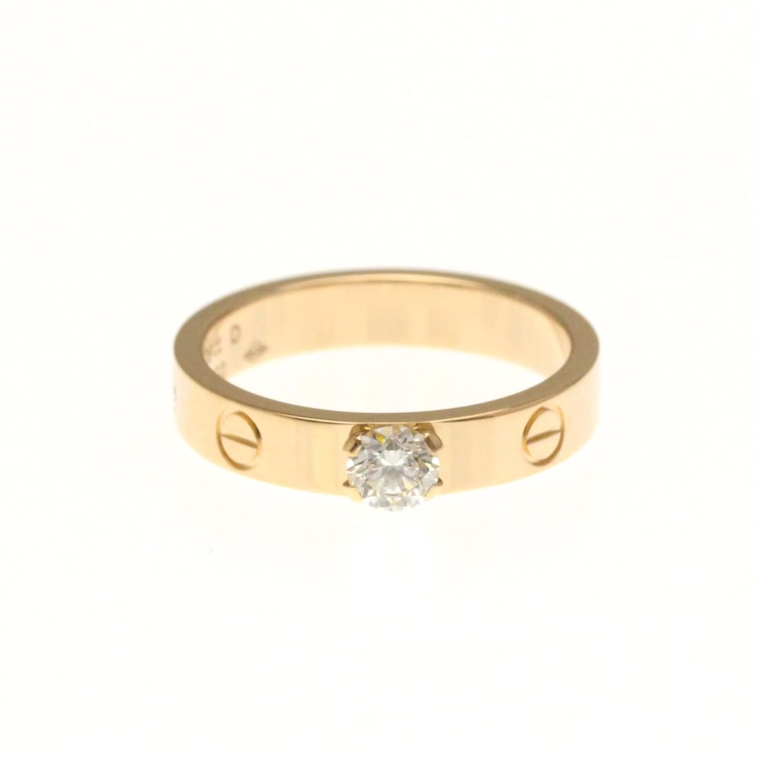 Cartier Mini Love Ring Solitaire Diamond N4250152 Pink Gold (18K) Fashion Diamond Band Ring (1 of 16)