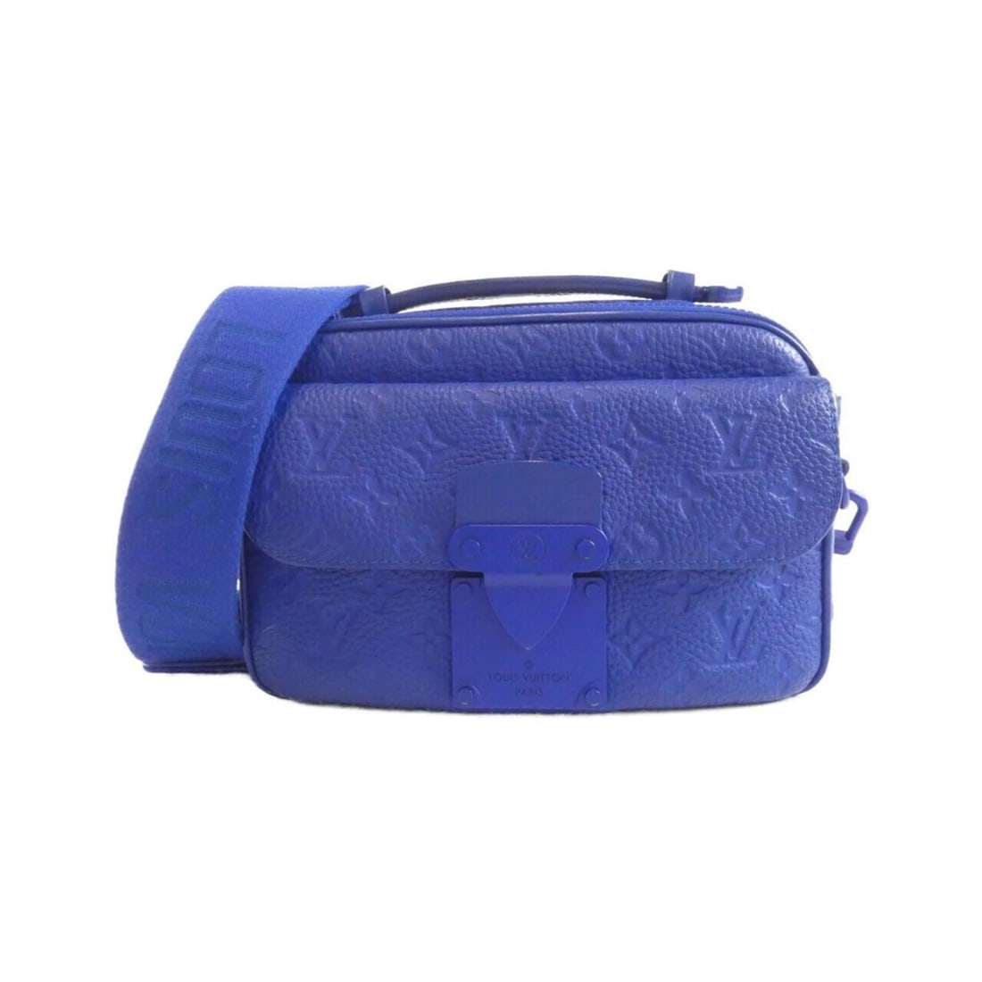 Louis Vuitton Taurillon Monogram S-Lock Messenger Shoulder Bag M58488: --- Catalog ---Category: SizeSize (HxWxD): 16cm x 25cm x 10cm / 6.29'' x 9.84'' x 3.93''Category: DesignType: Shoulder bagColor: BlueGender: WomenMaterial: Leather Category: GeneralMPN: M58488Brand: