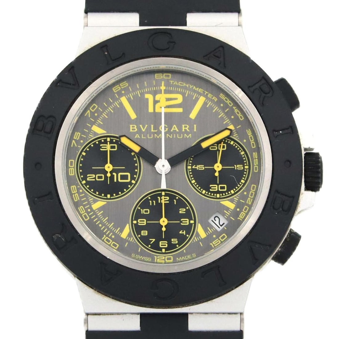 Bvlgari Aluminium Gran Turismo Limited BB41ATCH 103893 Automatic Watch: --- Catalog ---Category: SizeCase Diameter: 41mm / 1.61''Category: DesignType: WristwatchColor: BlackGender: MenColor (Dial): Black, GrayMaterial (Band): AluminumMaterial (Case): AluminumCategory: Gen