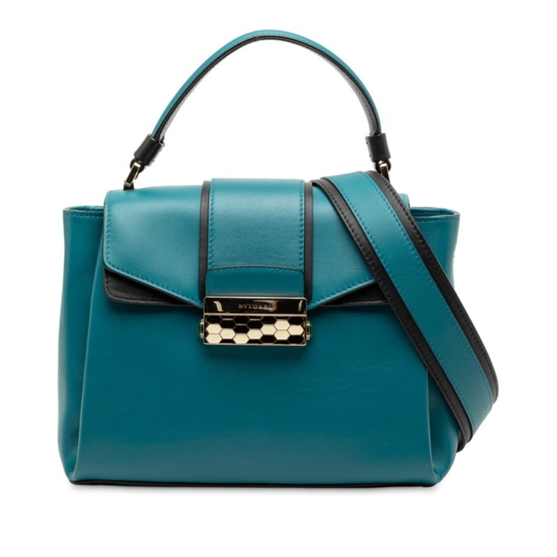 BVLGARI Serpenti Viper Handbag/Shoulder Bag, 2-Way, Blue Leather, Women's: --- Catalog ---Category: SizeSize (HxWxD): 19cm x 24cm x 9cm / 7.48'' x 9.44'' x 3.54''Category: DesignType: Handbag, Shoulder bagColor: BlueGender: WomenMaterial: Leather Category: GeneralBrand: