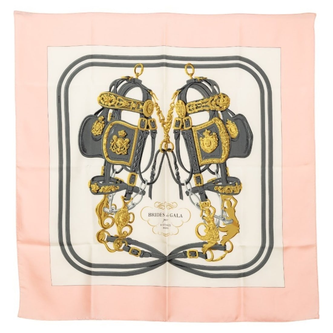 Hermès Carré 90 BRIDES de GALA Ceremonial Bridle Scarf Muffler Pink Multicolor Silk Women's HERMES (1 of 16)