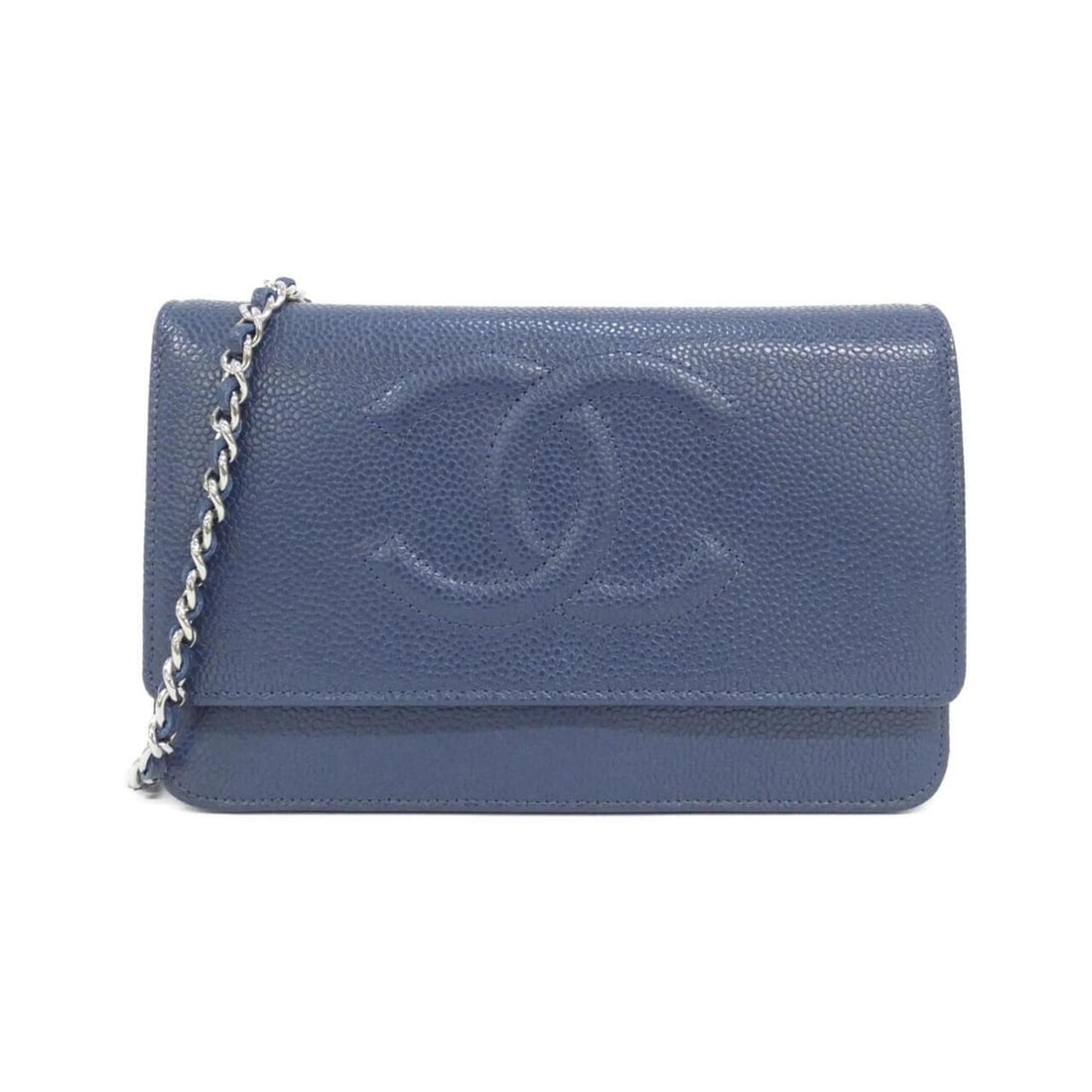Chanel Timeless CC Line 48654 Chain Wallet: --- Catalog ---Category: SizeSize (HxWxD): 12cm x 19cm x 3cm / 4.72'' x 7.48'' x 1.18''Strap / Chain Length: 1.24m / 48.81''Category: DesignType: Chain/Shoulder walletColor: NavyGender: WomenMaterial: