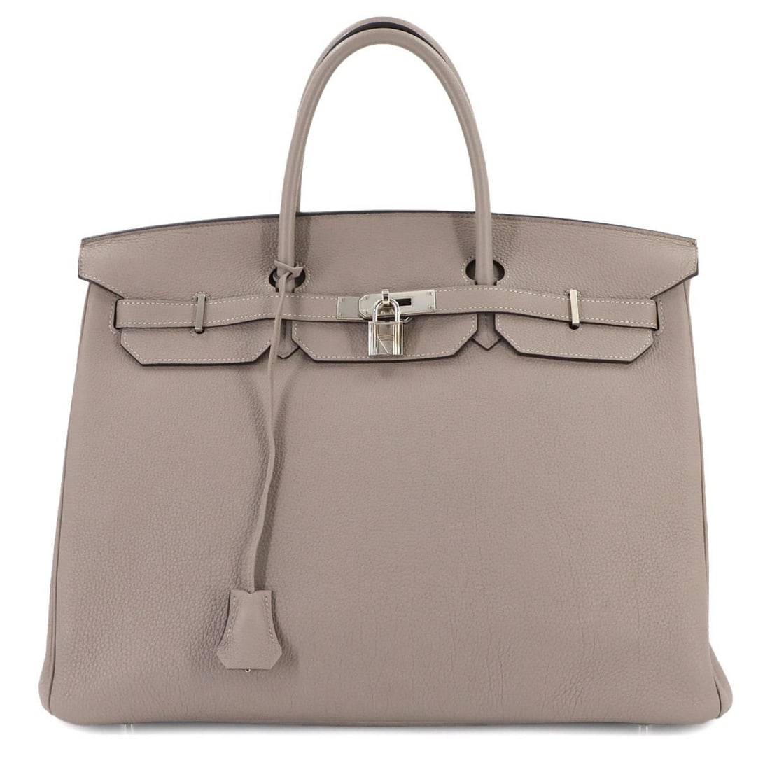 Hermes Hermès Birkin 40 handbag in Togo asphalt with A stamp and silver hardware (1 of 10)