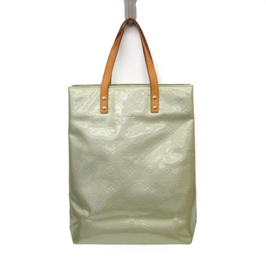 Louis Vuitton Monogram Vernis Reade MM M91142 Women's Tote Bag Gris: --- Catalog ---Category: SizeSize (HxWxD): 34cm x 26cm x 11.5cm / 13.38'' x 10.23'' x 4.52''Handle Length: 33cm / 12.99''Category: DesignType: Tote bagColor: GrisGender: WomenClosure: OpenMaterial: Mo