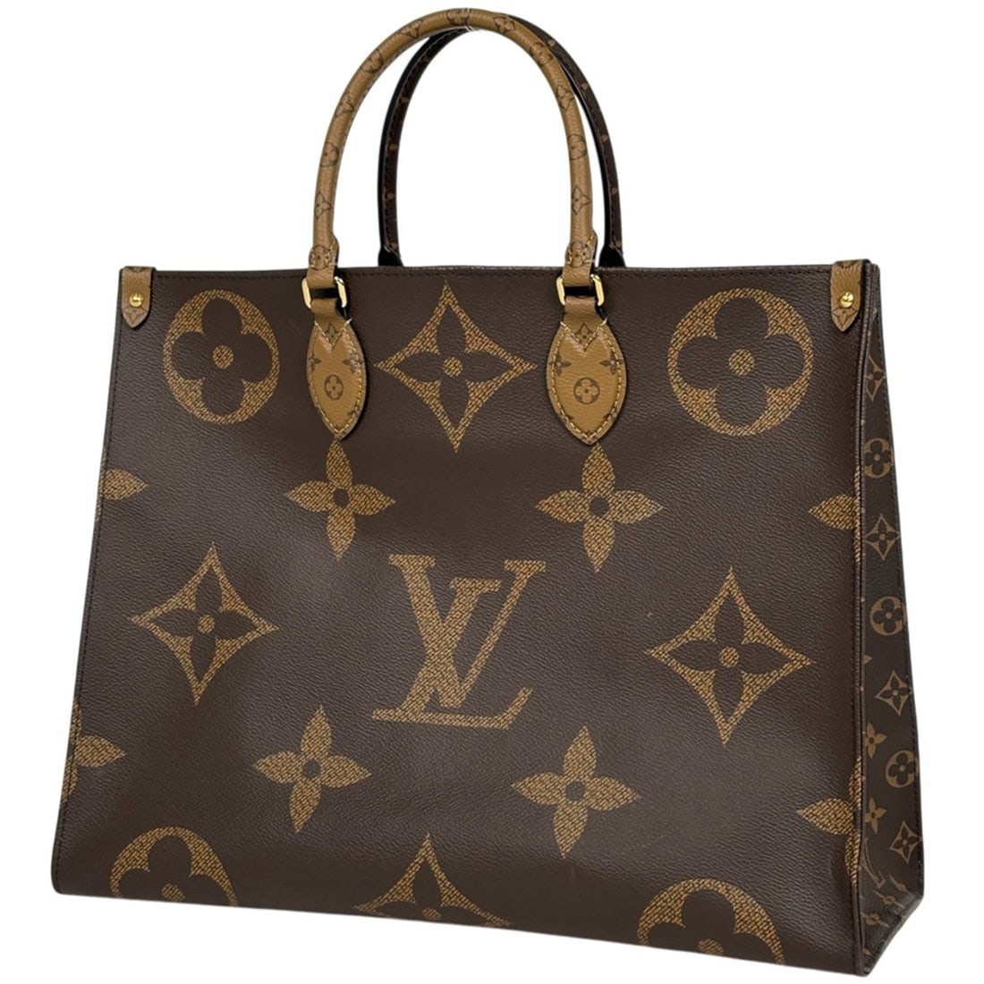 Louis Vuitton On the Go GM 2-Way Shoulder Bag, Monogram Giant Tote Reverse Brown, M44576, Women's (1 of 14)