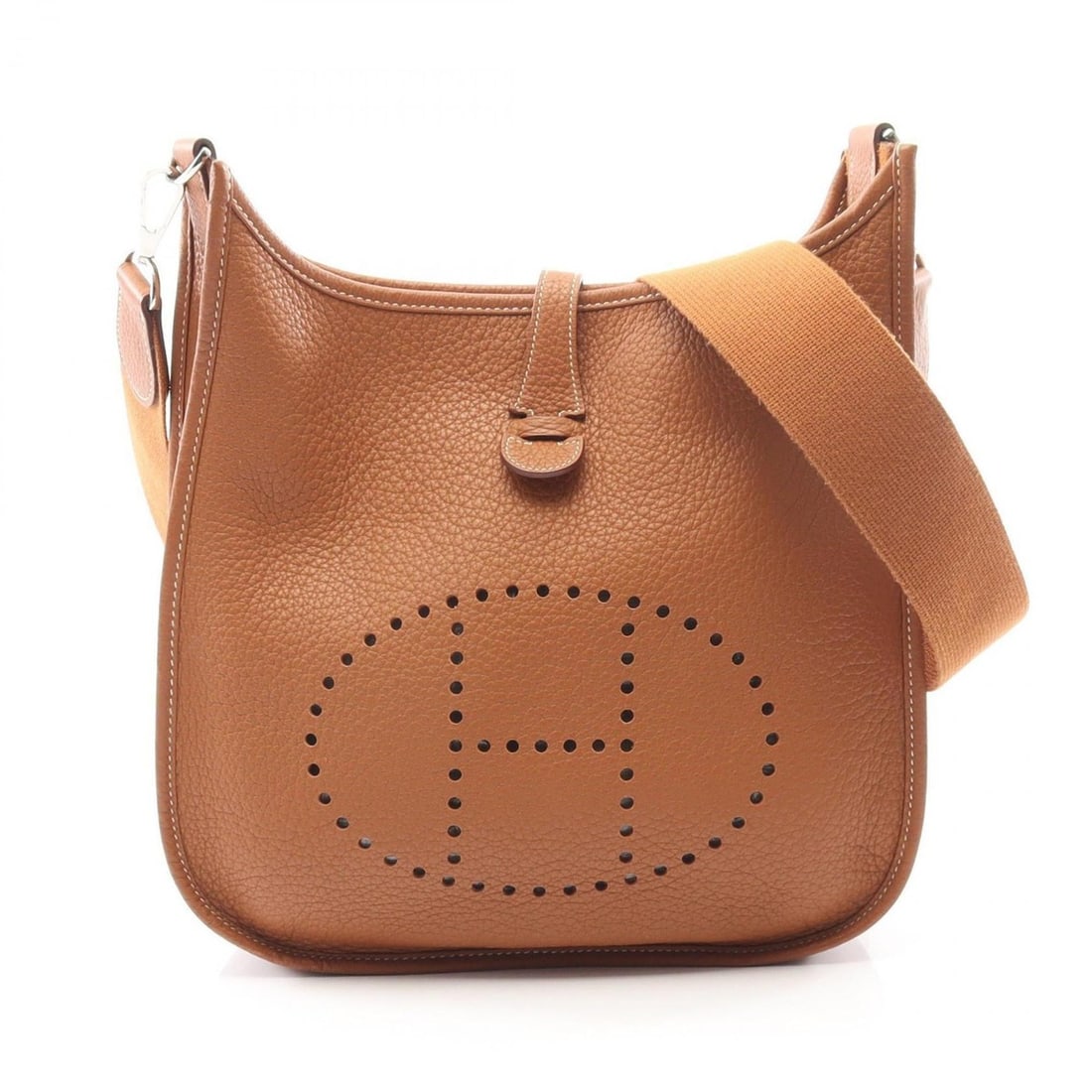 Hermes Hermès Evelyn 3 Trois PM Shoulder Bag in Taurillon Clemence Leather, Brown, Women's, (1 of 12)