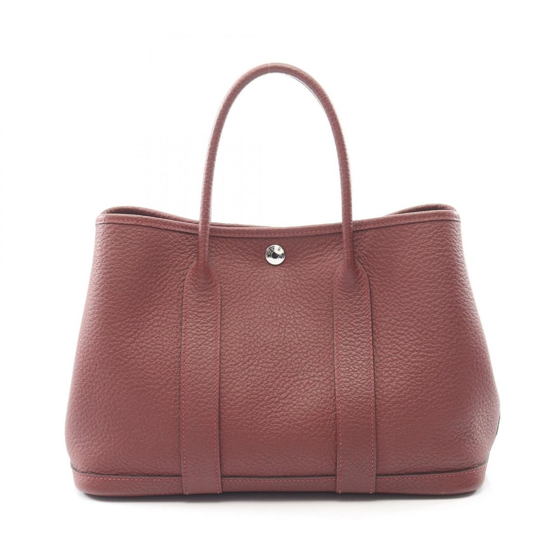 Hermes Hermès Garden Party TPM Tote Bag, Leather, Vache Country, Women's, Bordeaux, 051568CK (1 of 10)
