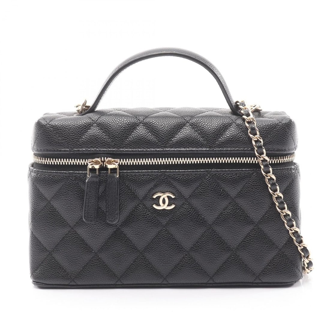 CHANEL Matelasse Handbag in Grained Calfskin Leather, Black (1 of 12)