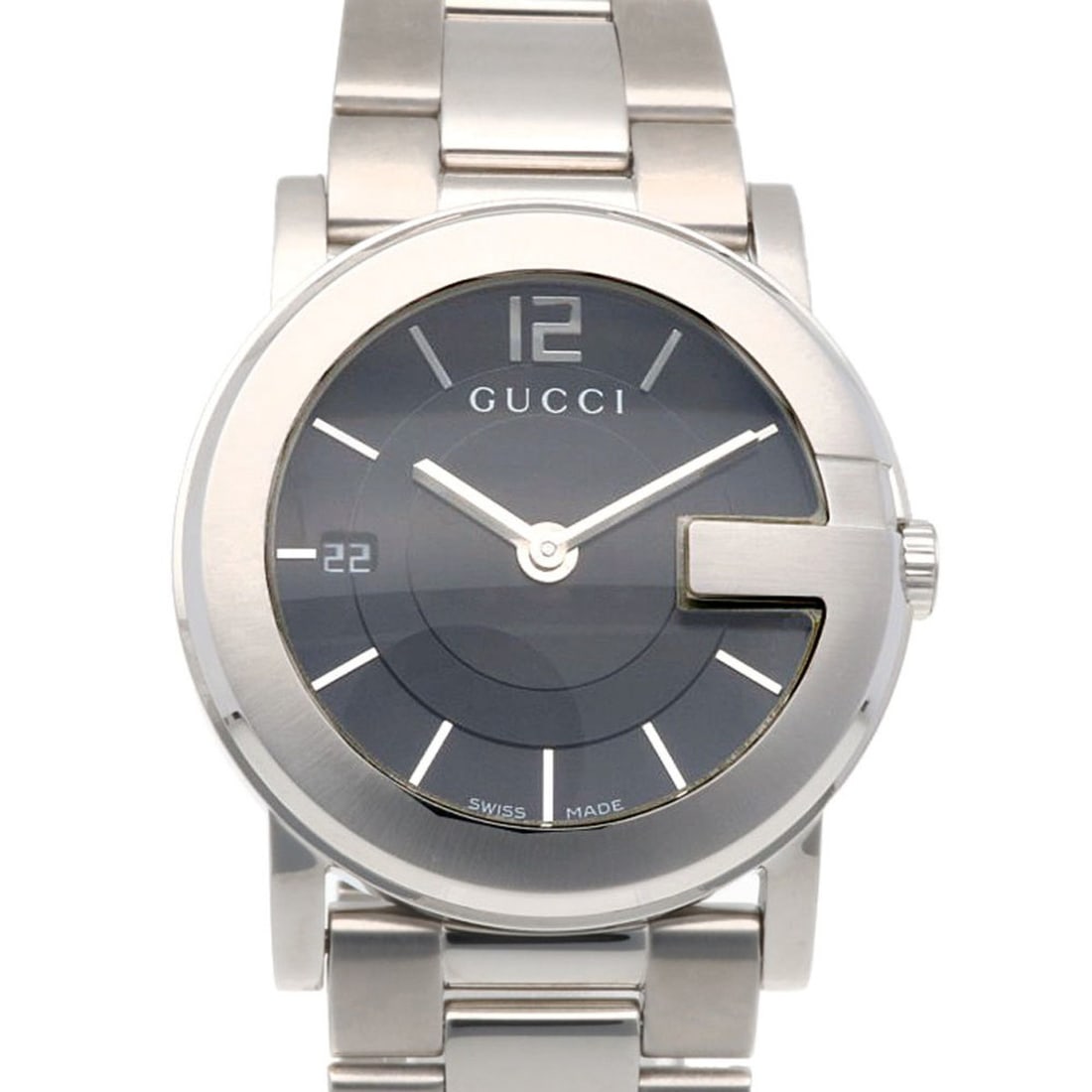 Gucci G-Round Watch, Stainless Steel, YA101405(101J), Quartz Movement, Refinished, Pre-Owned, Men's, (1 of 18)
