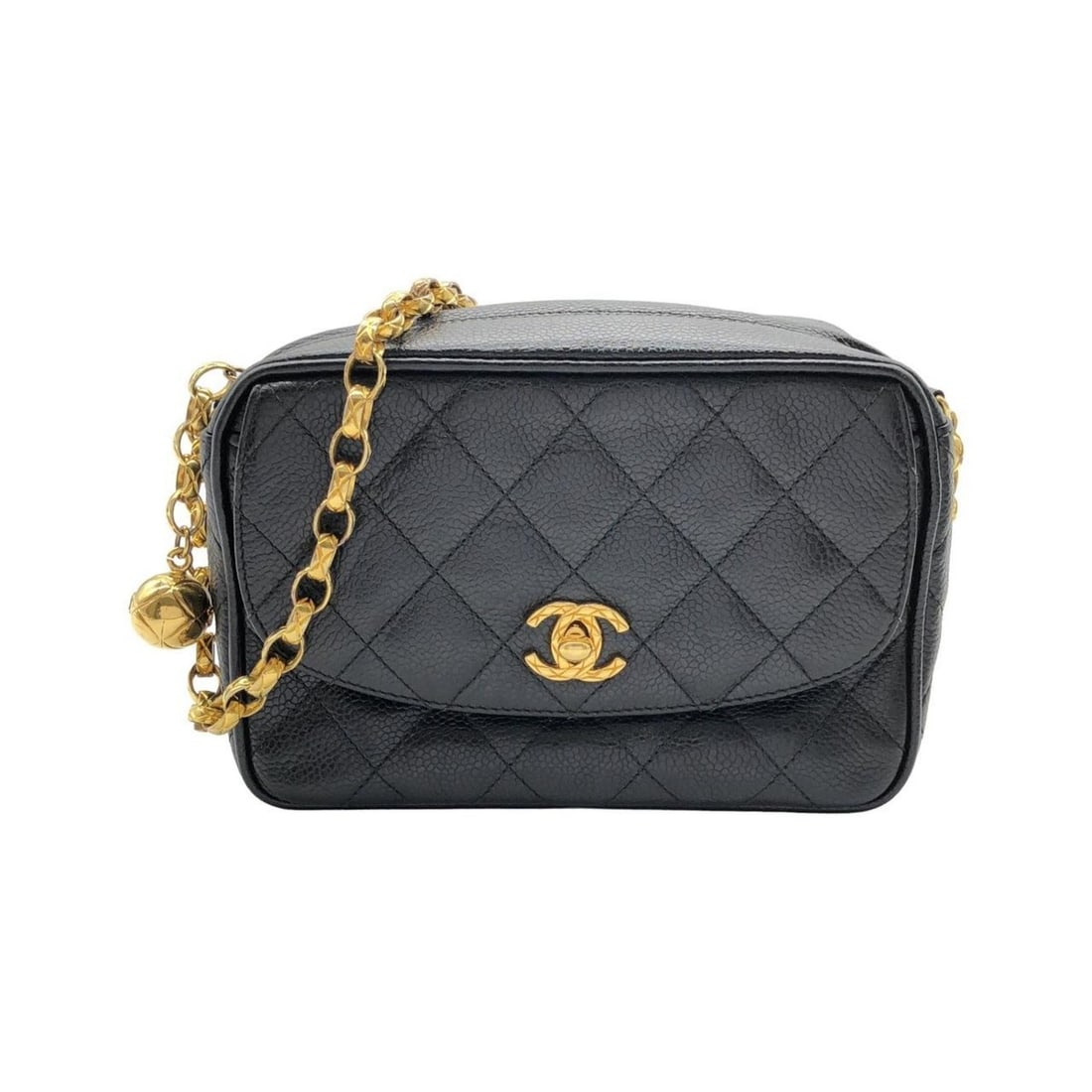 Chanel 02007 Shoulder Bag: --- Catalog ---Category: SizeSize (HxWxD): 12cm x 19cm x 7.5cm / 4.72'' x 7.48'' x 2.95''Category: DesignType: Shoulder bagColor: BlackGender: Women,MenMaterial: Grained Calfskin Hardware Color: