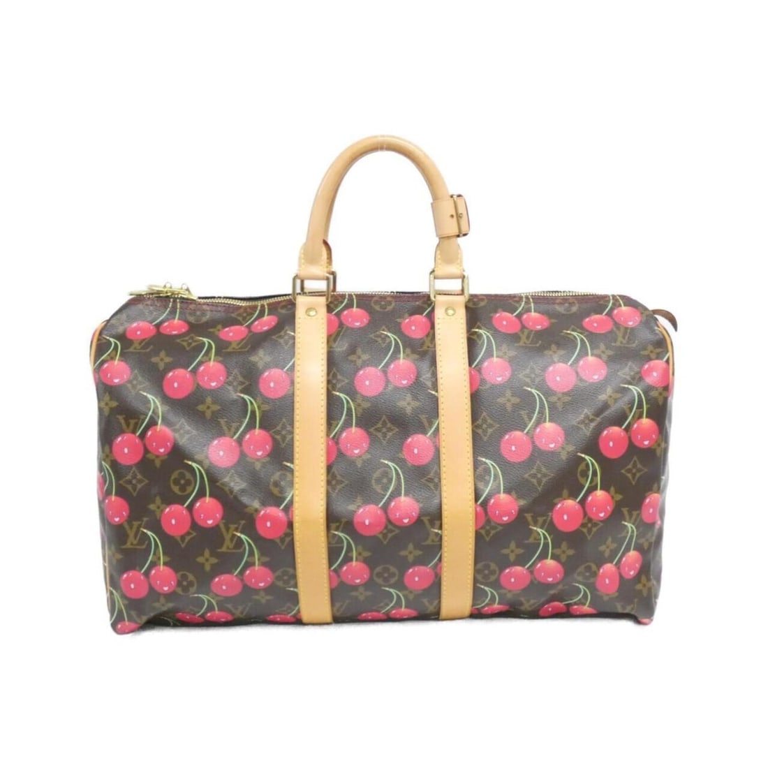 Louis Vuitton Monogram Cherry Keepall 45cm Boston Bag M95011: --- Catalog ---Category: SizeSize (HxWxD): 27cm x 45cm x 20cm / 10.62'' x 17.71'' x 7.87''Category: DesignType: Boston bagColor: MarronGender: Women,MenMaterial: Coated canvas Hardware Color: