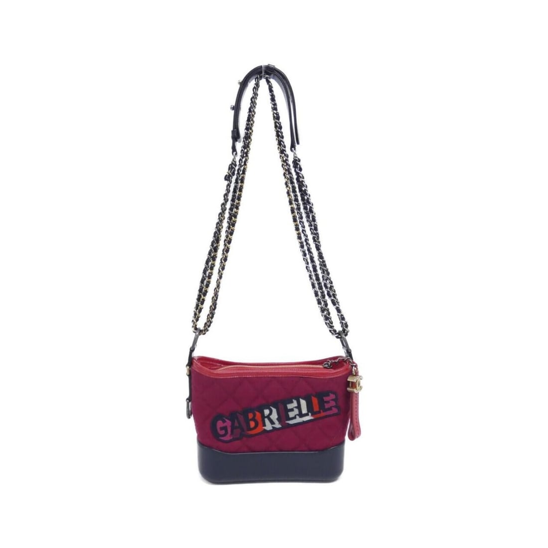 Chanel Gabriel Line 91810 Shoulder Bag: --- Catalog ---Category: SizeSize (HxWxD): 15cm x 20.5cm x 8cm / 5.9'' x 8.07'' x 3.14''Category: DesignType: Shoulder bagColor: Bordeaux, Navy, Red colorGender: WomenMaterial: Felt , Leather