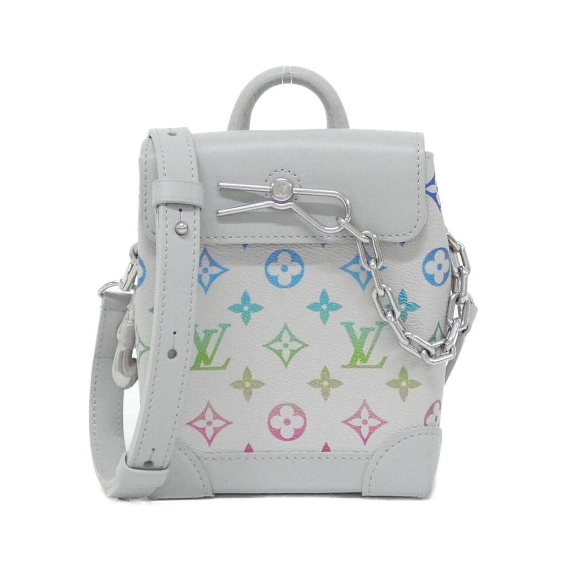 Louis Vuitton Monogram Iridescent Nano Steamer M13905 Shoulder Bag: --- Catalog ---Category: SizeSize (HxWxD): 18cm x 14cm x 7cm / 7.08'' x 5.51'' x 2.75''Category: DesignType: Shoulder bagColor: GrayGender: WomenMaterial: Coated canvas Hardware Color: